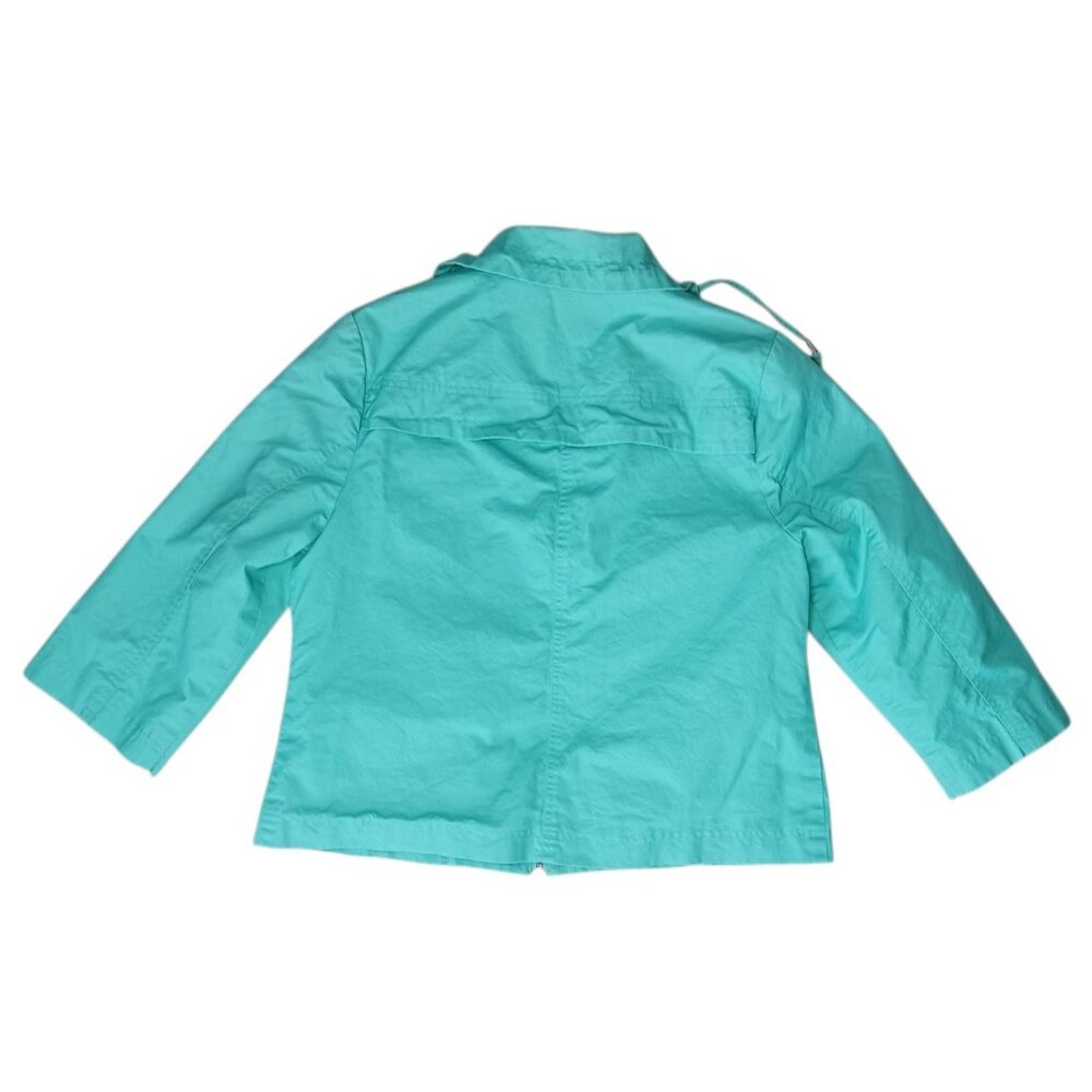 Studio Works Petite Large Canvas Spring Jacket Seafoam Green Lined Full Zip - Picture 9 of 14